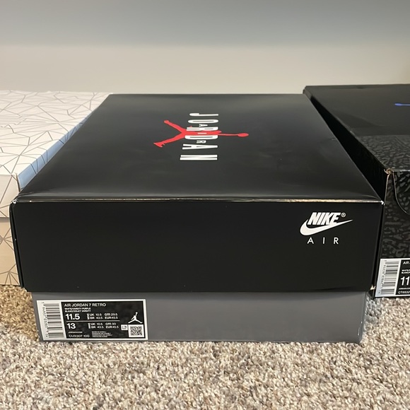 Jordan VII 7 flint grey. White/varsity purple size 11.5 - Picture 2 of 2